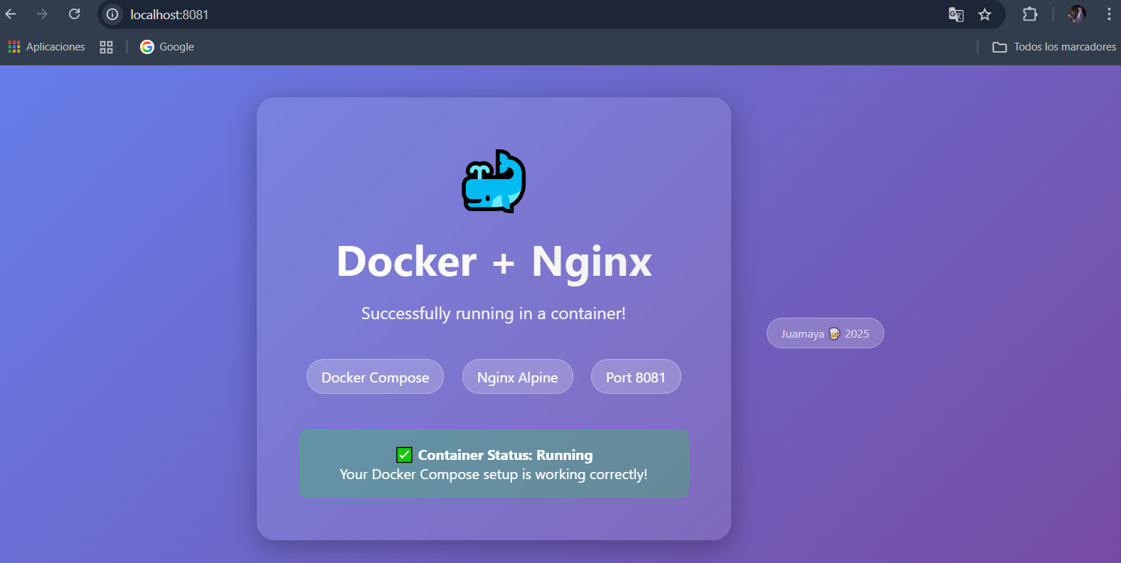 Docker + Nginx | Juamaya 🍺🍺 webdoc